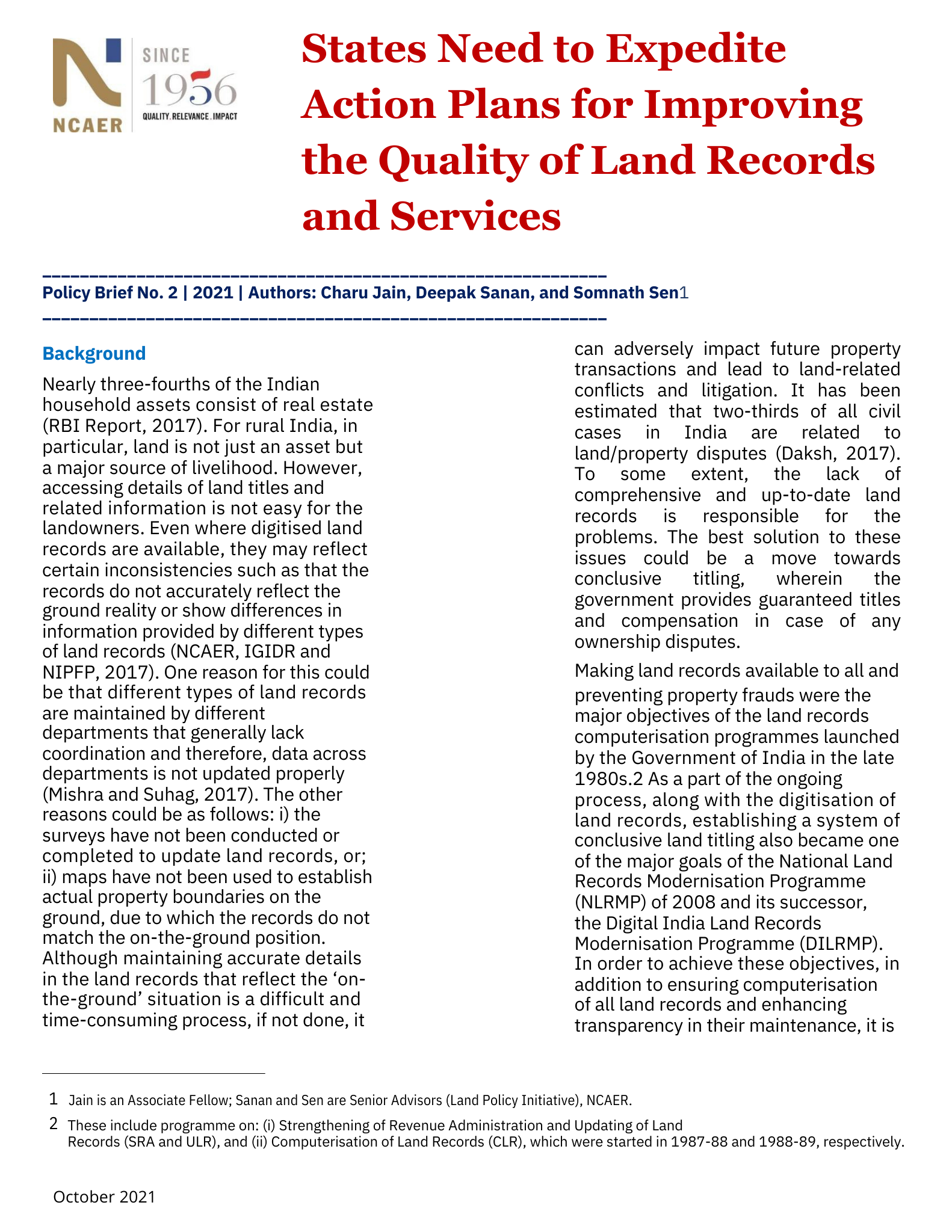 States Need to Expedite Action Plans for Improving the Quality of Land Records and Services