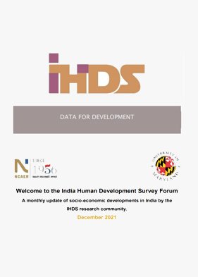 India Human Development Survey Forum, December 2021