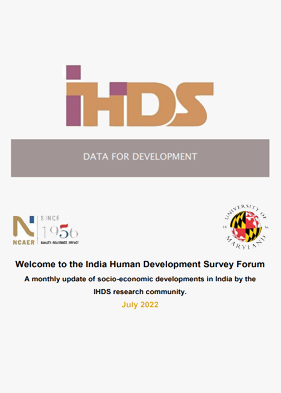 India Human Development Survey Forum, July 2022