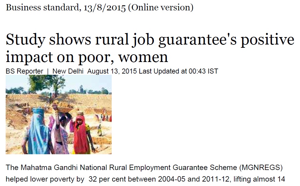 Study shows rural job guarantee’s positive impact on poor, women