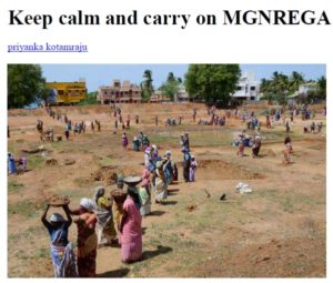 Keep calm and carry on MGNREGA