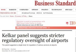 Kelkar panel suggests stricter regulatory oversight of airports