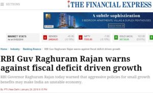 RBI Guv Raghuram Rajan warns against fiscal deficit driven growth
