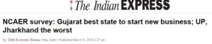 NCAER survey: Gujarat best state to start new business; UP, Jharkhand the worst