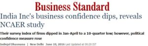 India Inc’s business confidence dips, reveals NCAER study