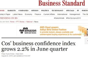 Cos’ business confidence index grows 2.2% in June quarter