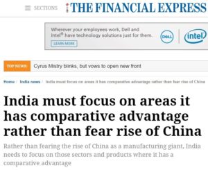 India must focus on areas it has comparative advantage rather than fear rise of China