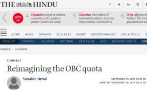 Reimagining the OBC quota
