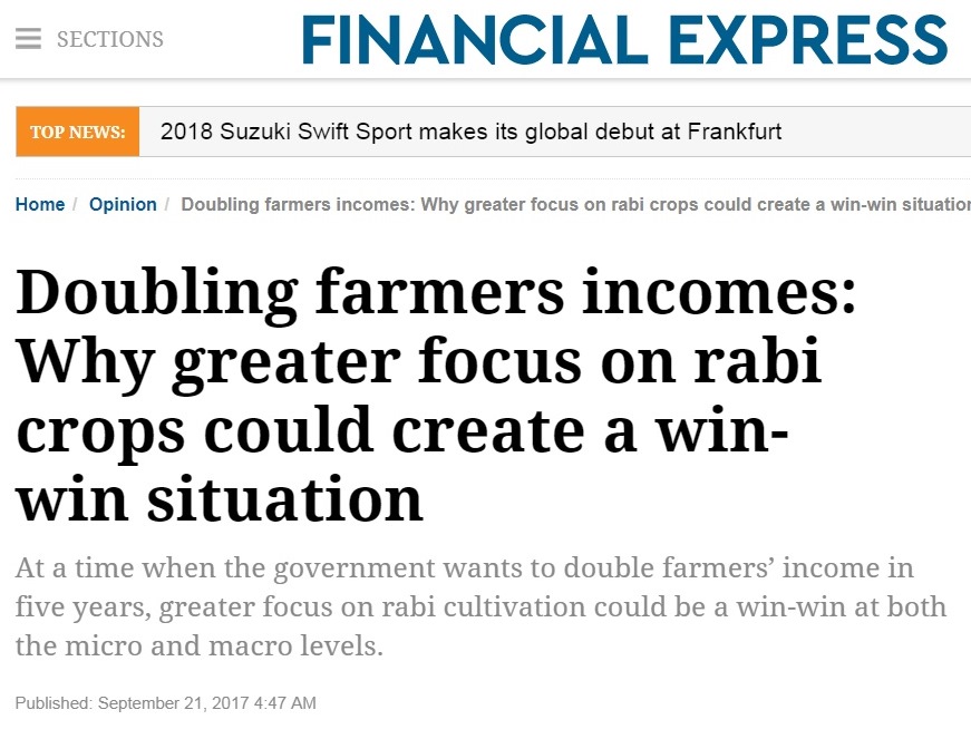 Doubling farmers incomes: Why greater focus on rabi crops could create a win-win situation