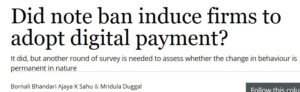 Did note ban induce firms to adopt digital payment?