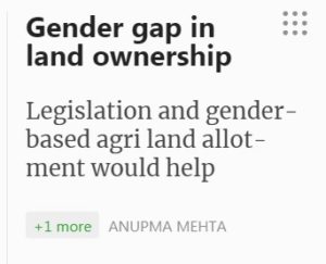 Gender gap in land ownership