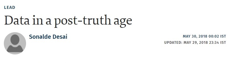 Data in a post-truth age