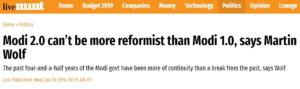 Modi 2.0 can’t be more reformist than Modi 1.0, says Martin Wolf