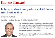 In India, we do not take good research till the last mile: Shekhar Shah