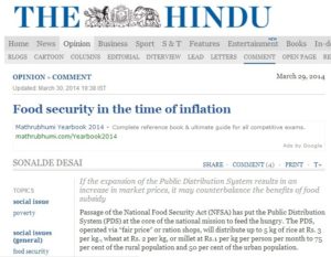 Food security in the time of inflation
