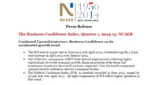 NCAER Business Expectations Survey July 2014