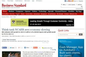 Think tank NCAER sees economy slowing