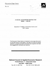 A Social Accounting Matrix for India-1994-95