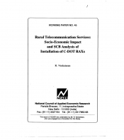 Rural Telecommunications Services: Socio-Economic Impact and SCB Analysis of Installation of C-DOT RAXs