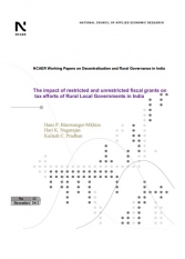 The Impact of Restricted and Unrestricted Fiscal Grants on Tax Efforts of Rural Local Governments in India