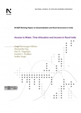 Access to Water, Time Allocation and Income in Rural India