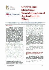 Growth and Structural Transformation of Agriculture in Bihar