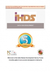 India Human Development Survey Forum, November 2021