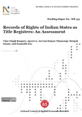 Records of Rights of Indian States as Title Registers: An Assessment