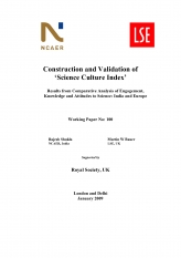 Construction and Validation of Science Culture Index: Results from Comparative Analysis of Engagement, Knowledge and Attitudes to Science: India and Europe