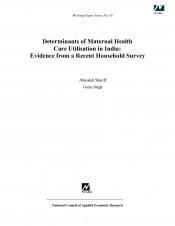 Determinants of Maternal Health Care Utilisation in India: Evidence from a Recent Micro Household Data
