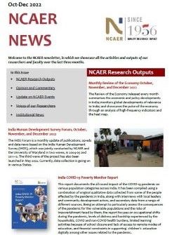 NCAER Newsletter Oct-Dec 2022