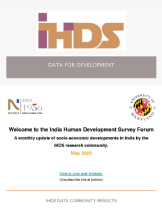 India Human Development Survey: May 2023
