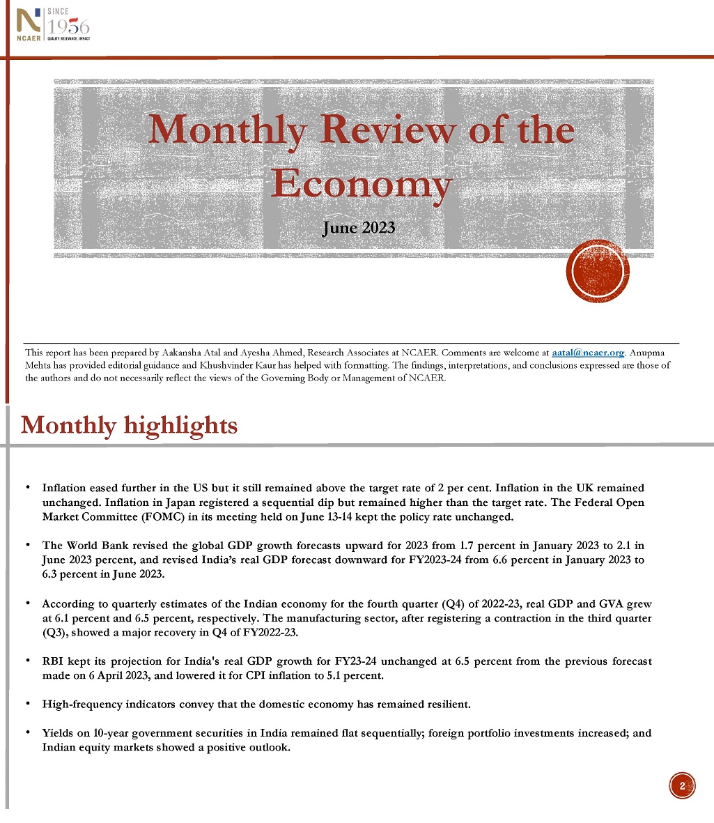 Monthly Review of the Economy: June 2023
