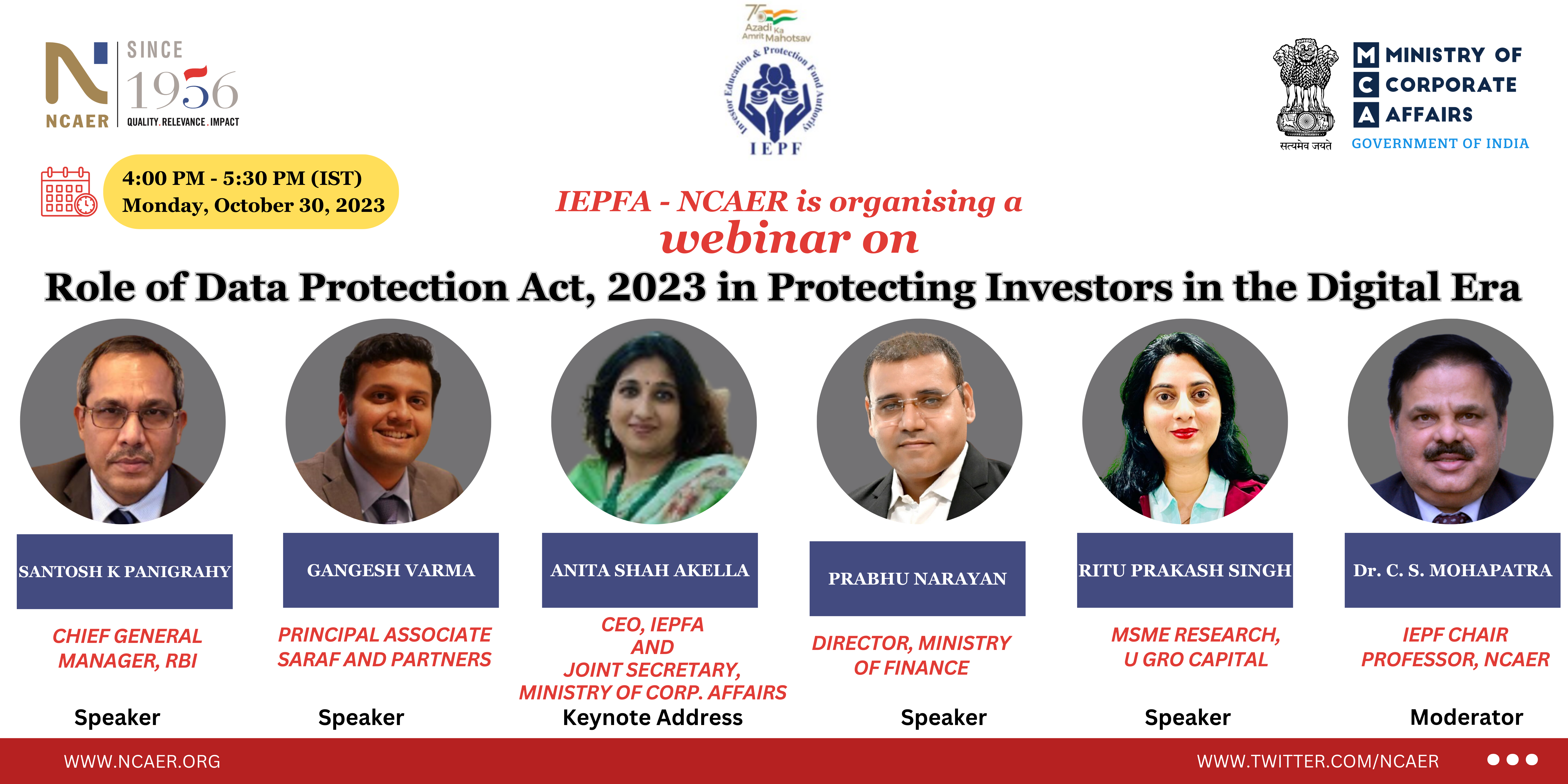 IEPFA – NCAER Investor Education and Protection Webinar