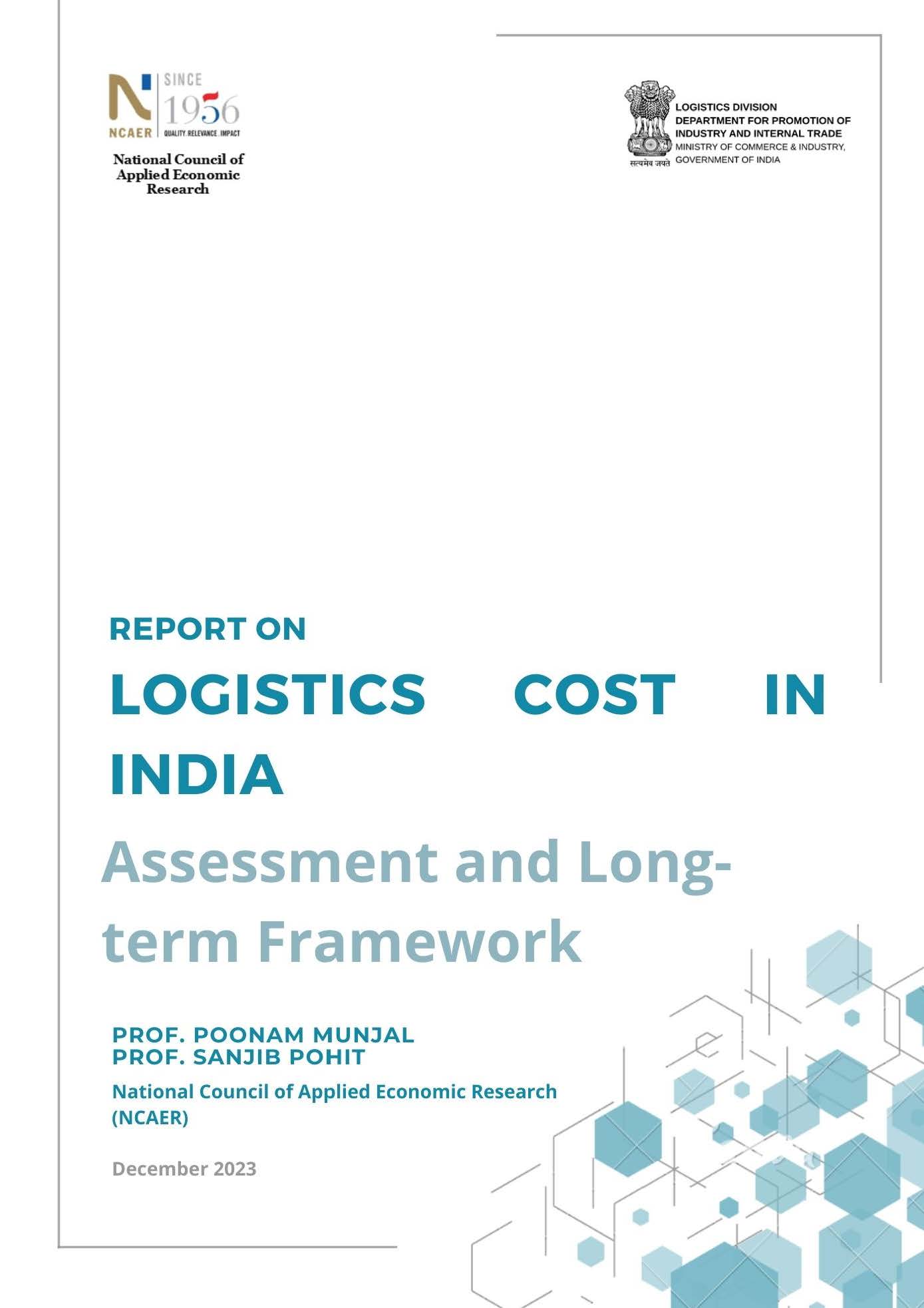 Logistics Cost in India: Assessment and Long-term Framework