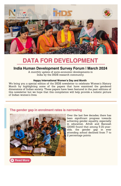India Human Development Survey: March 2024